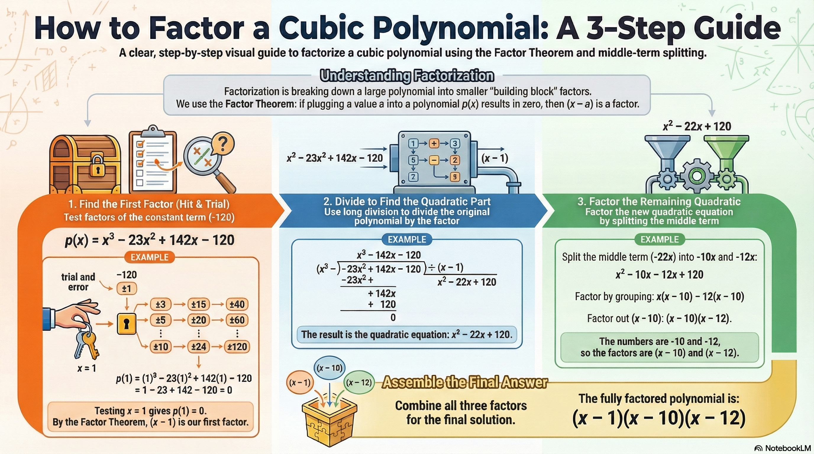 Factorisation of Polynomials Infographic